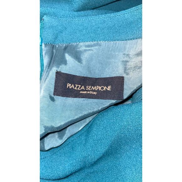 Piazza Sempione Blue Keyhole 3/4 Sleeve Sheath Dress    Size: IT 40 / US 4 - Picture 4 of 5